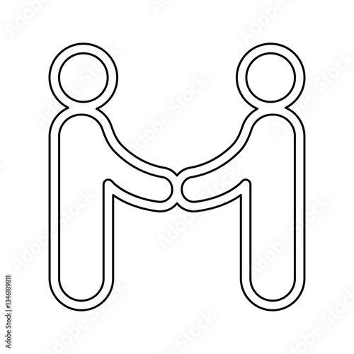 Shakehand icon in line style