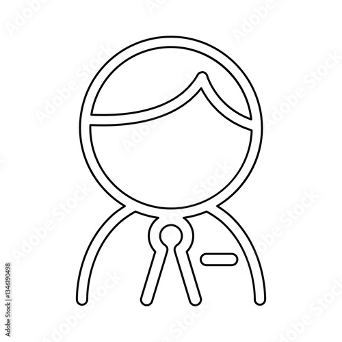 Manager icon in line style