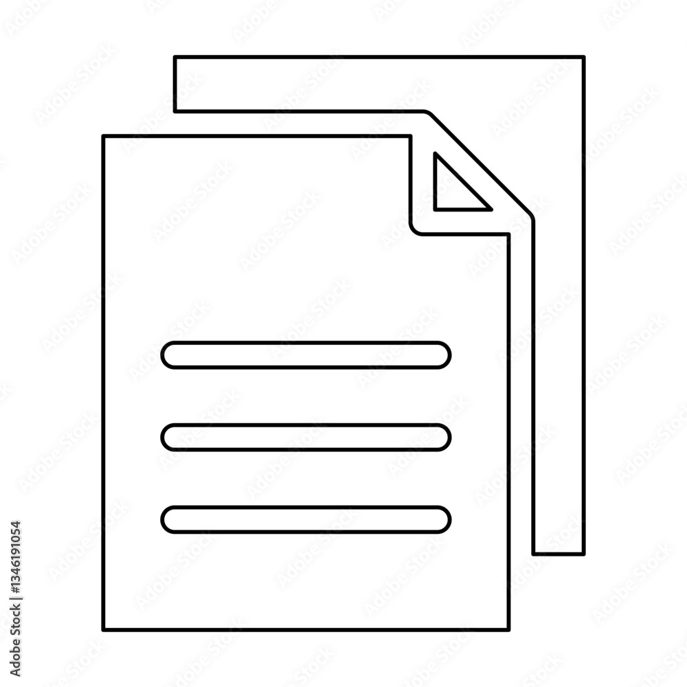 File icon in line style File icon in line style