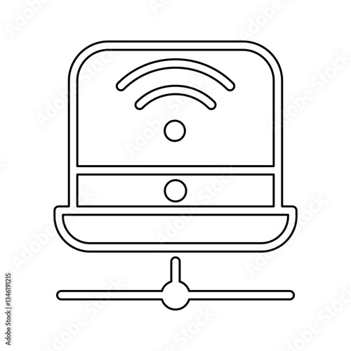 Share data icon in line style