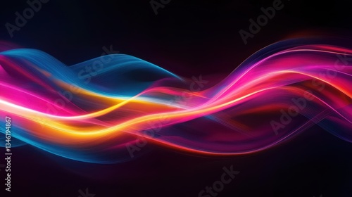 Wallpaper Mural Abstract colorful waves Torontodigital.ca