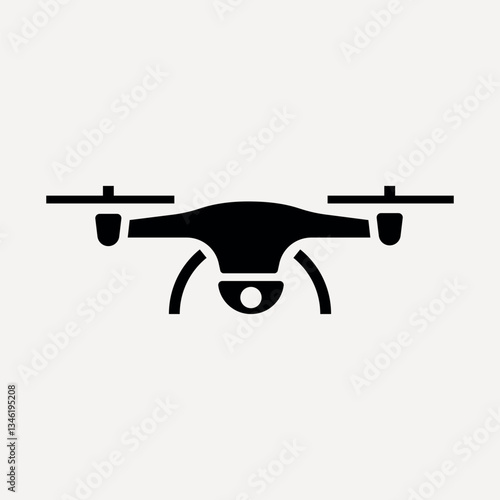 Drone technology flat icon vector