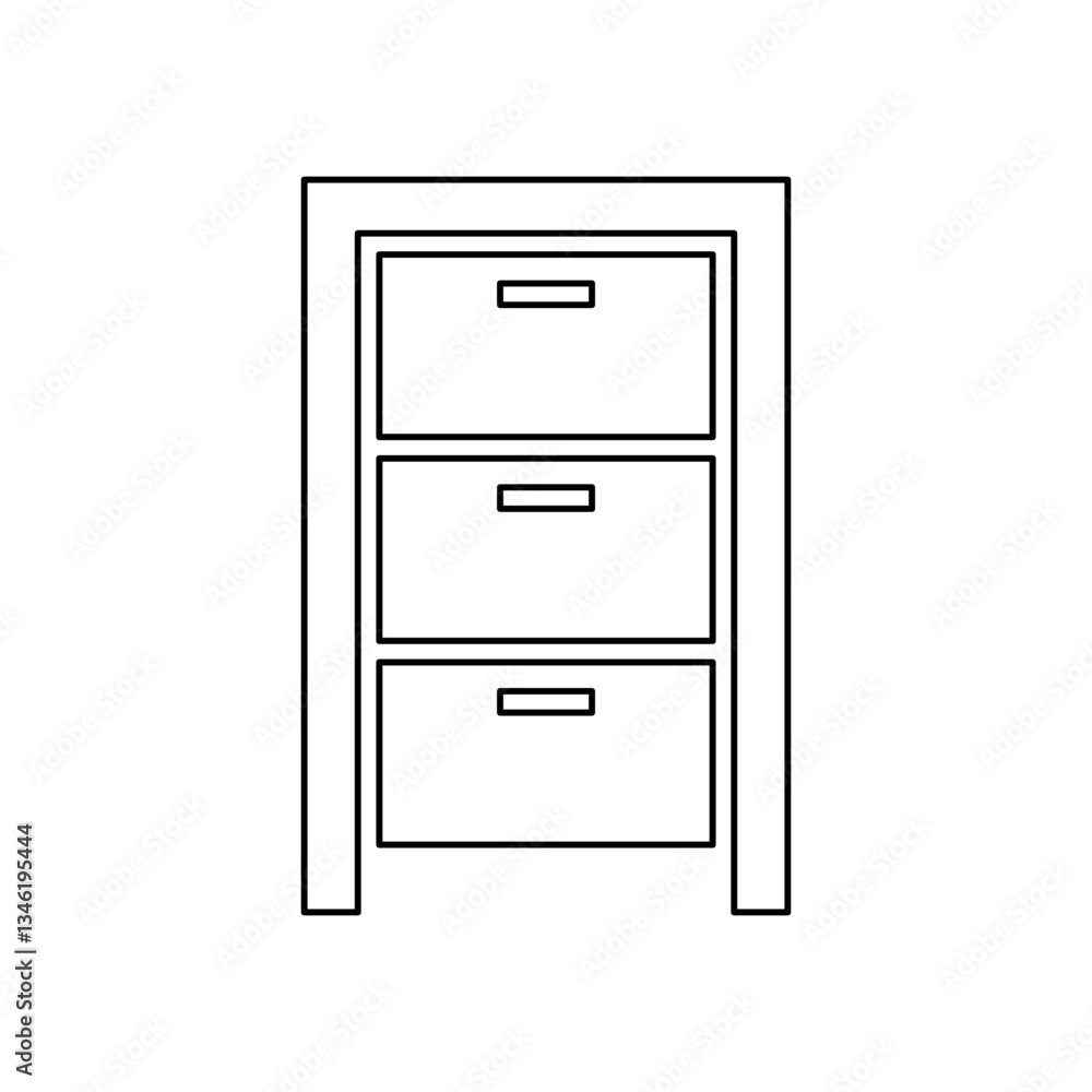 Cabinet icon in line style Cabinet icon in line style