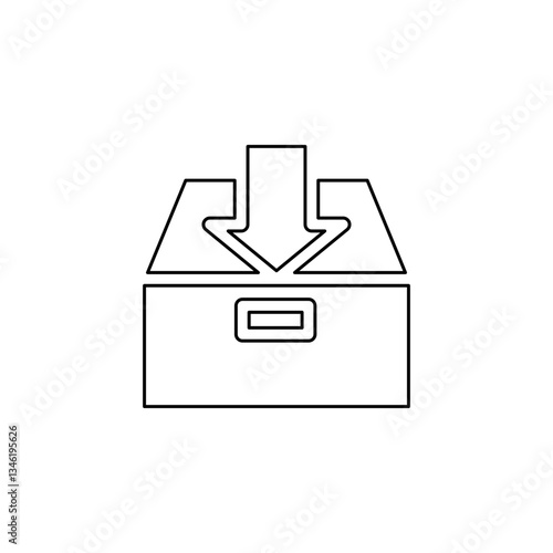 Download icon in line style