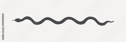 Aesthetic snake, spiritual illustration vector