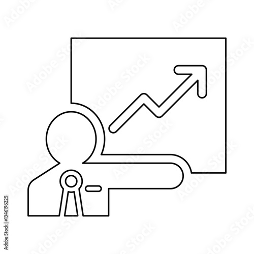 Presentation icon in line style