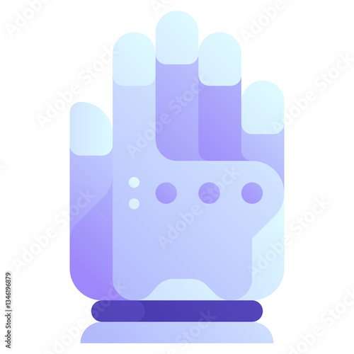 Bionic hand. Editable vector icon, coloured.