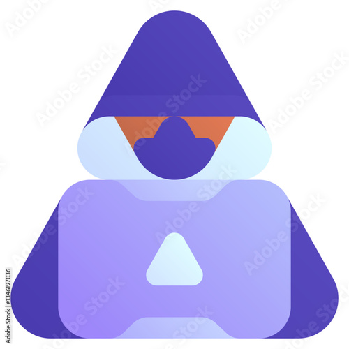Hacker. Editable vector icon, coloured.
