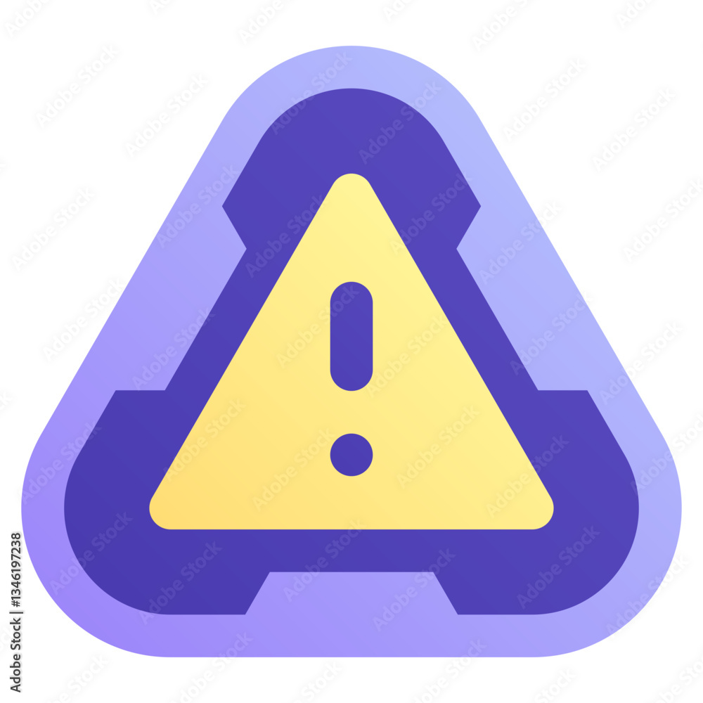 Warning sign. Editable vector icon, coloured. Warning sign. Editable vector icon, coloured.