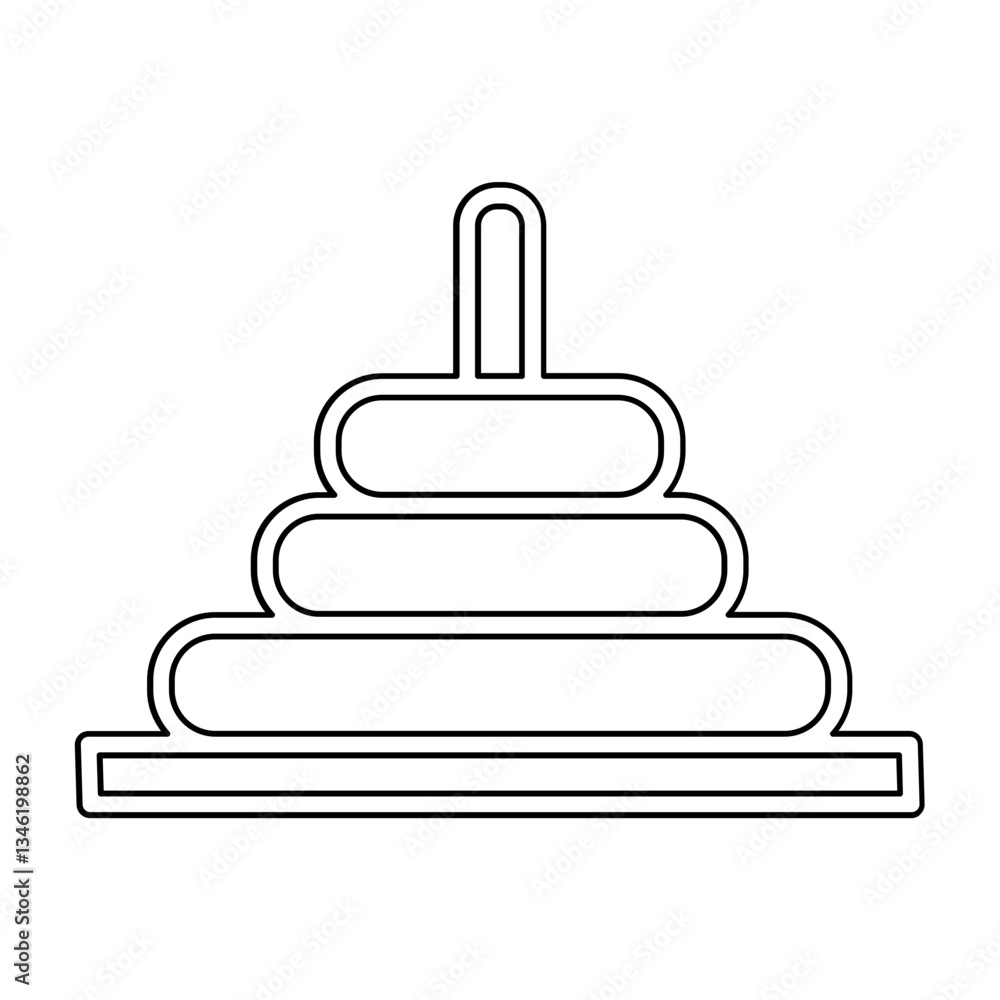 Barbell bumper plate icon in line style Barbell bumper plate icon in line style