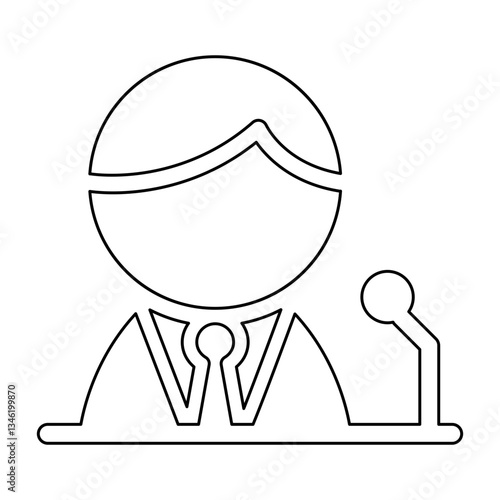Spokesperson icon in line style