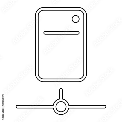 Computer network icon in line style