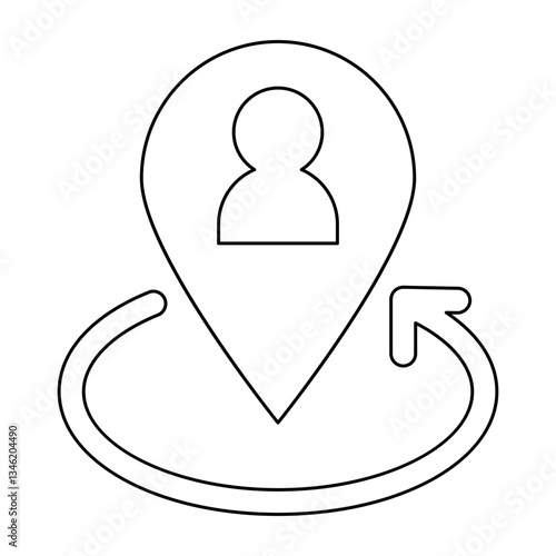 Address icon in line style