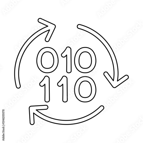 Data update icon in line style