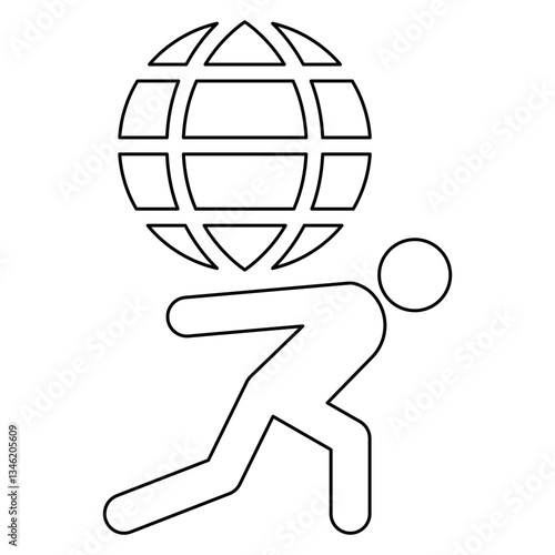 worry icon in line style