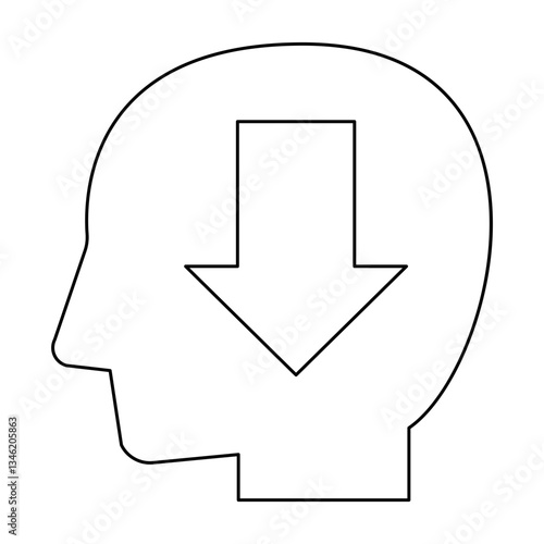 Depress icon in line style