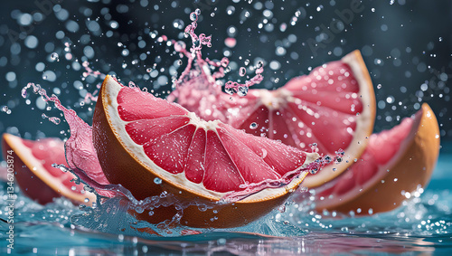Refreshing Grapefruit Splash – A Burst of Citrus Energy, General AI