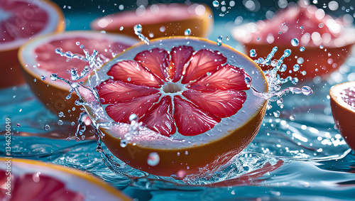 Refreshing Grapefruit Splash – A Burst of Citrus Energy, General AI