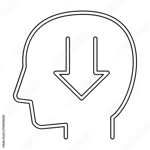 Depress icon in line style