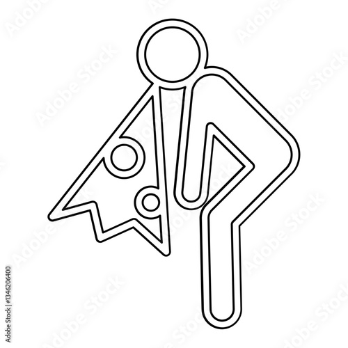 Vomit icon in line style