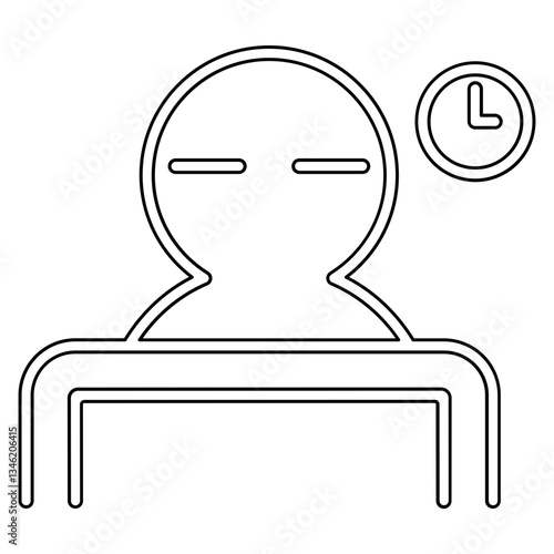 Sleepless icon in line style