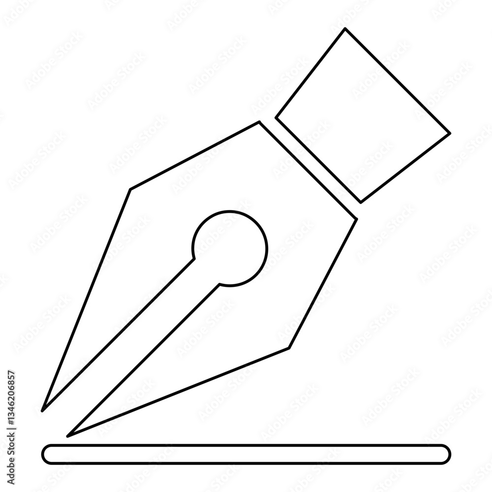 Writing icon in line style Writing icon in line style