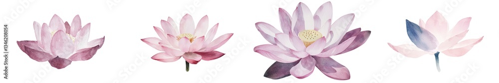 The pink lotus flower in a hand drawing is shown through a watercolor illustration and is connected to flora for weddings The pink lotus flower in a hand drawing is shown through a watercolor illustration and is connected to flora for weddings