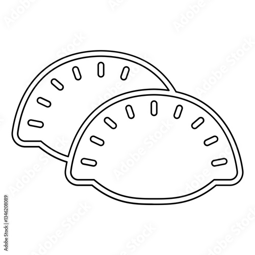 gyoza icon in line style