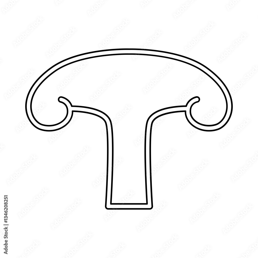 Mushroom icon in line style Mushroom icon in line style
