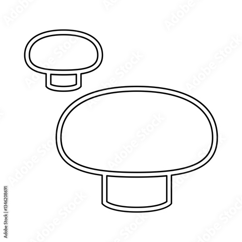 Mushroom icon in line style