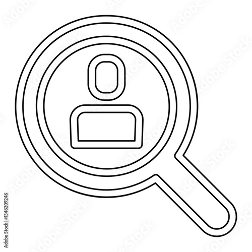 Recruitment icon in line style