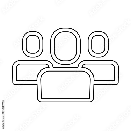 People icon in line style