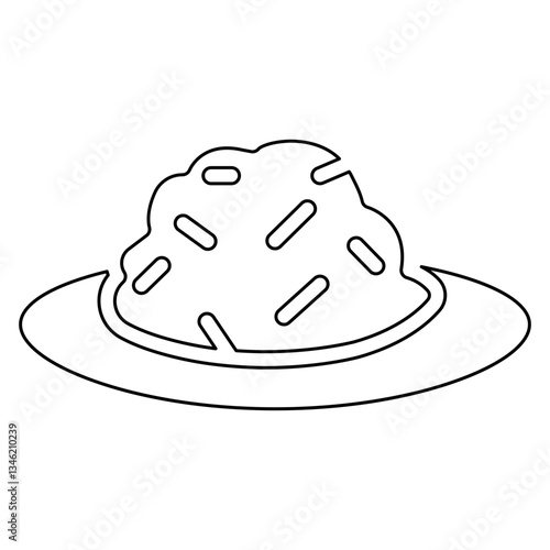 Omelet icon in line style