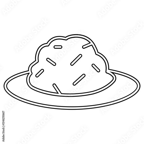 Omelet icon in line style