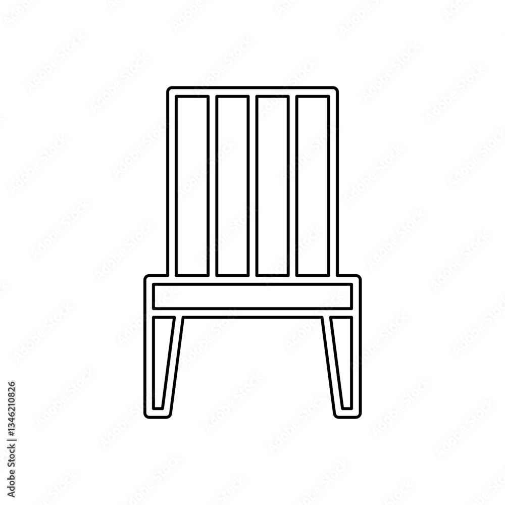 Fototapeta premium Chair icon in line style