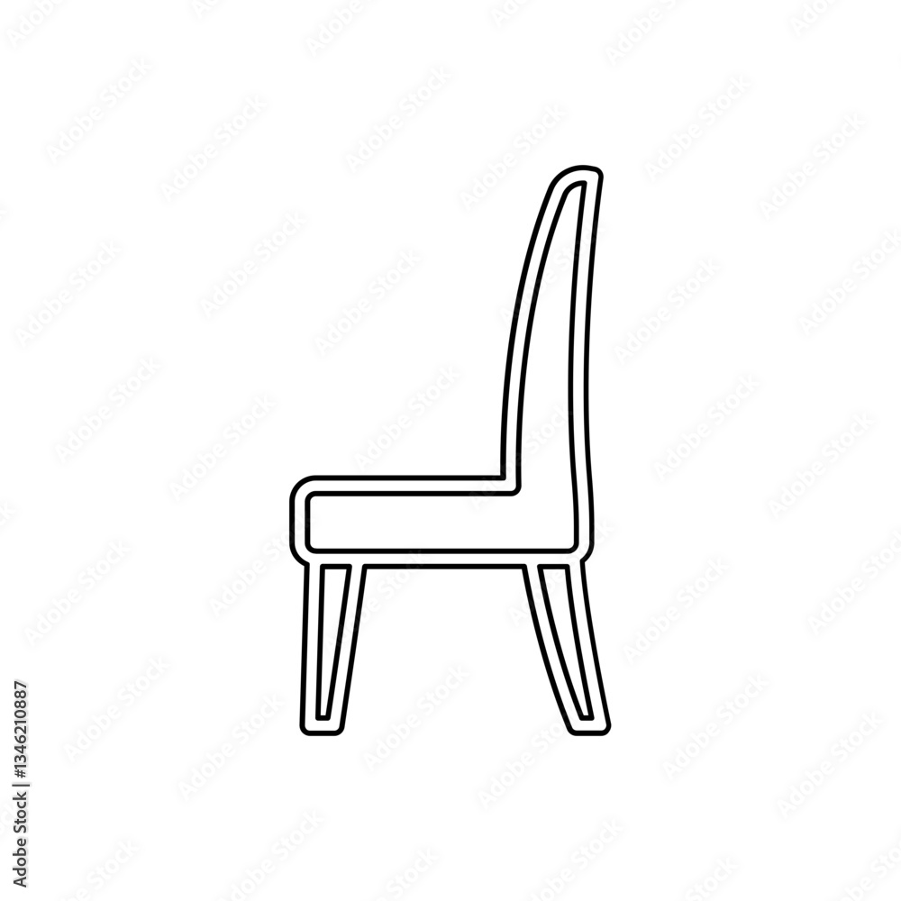 Chair icon in line style Chair icon in line style
