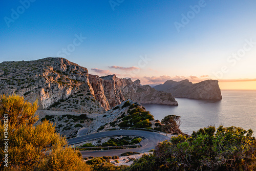 sunset over the sea
