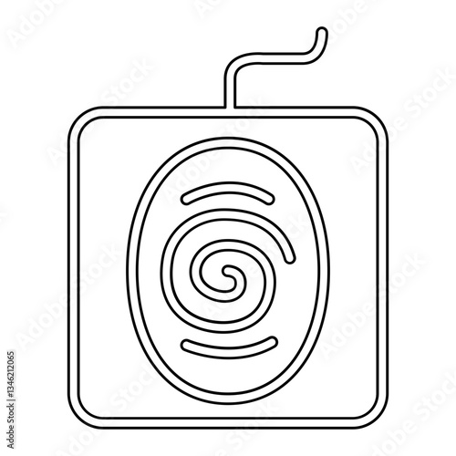fingerprint scanner icon in line style