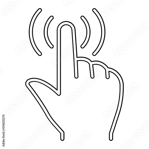 finger scan icon in line style