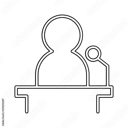 Manager icon in line style