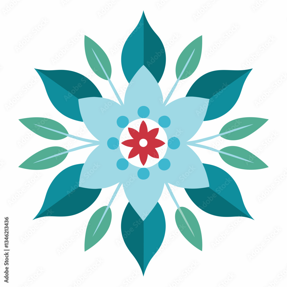 Fototapeta premium Winter flower pattern design