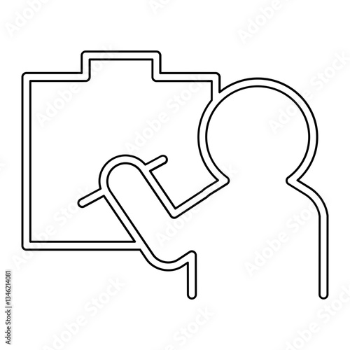 Drawing icon in line style
