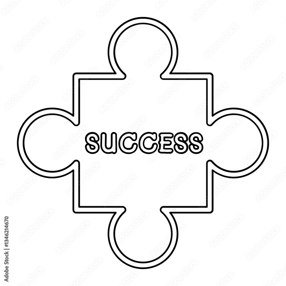 Success concept icon in line style Success concept icon in line style