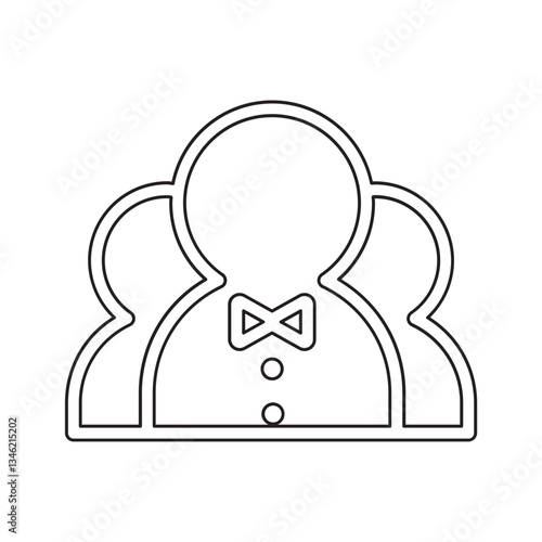 Groomsman icon in line style