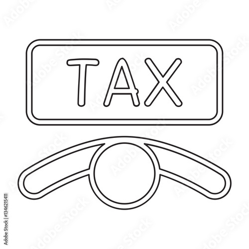 Tax burden icon in line style