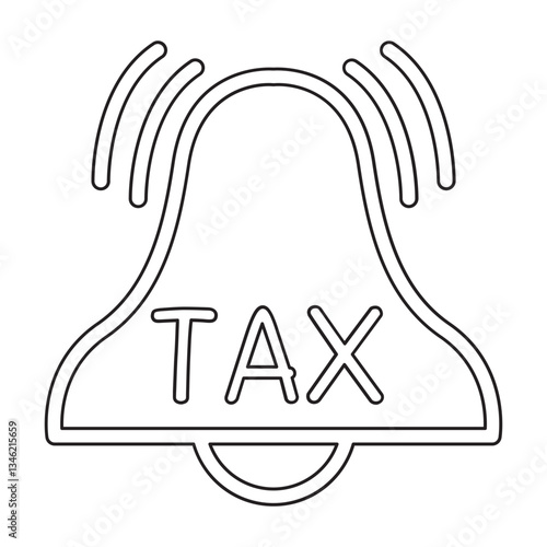 Tax time icon in line style
