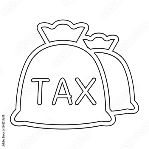 Tax icon in line style