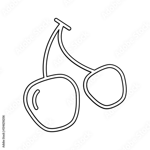 Cherry icon in line style 