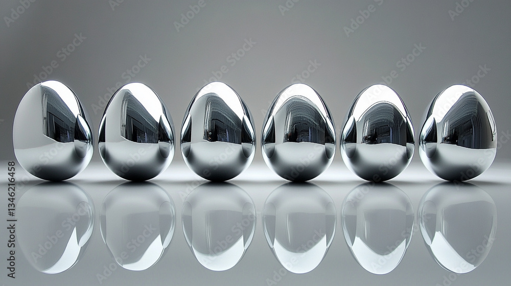 Metallic Silver Easter Eggs Metallic Silver Easter Eggs
