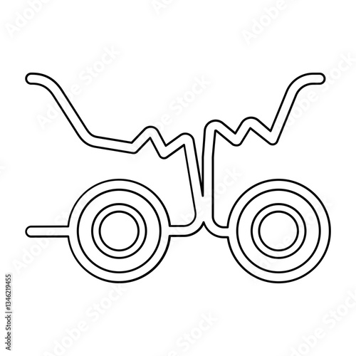 Car accident icon in line style